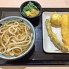 Marugame Seimen - かけうどんとイカ天、卵天、ゴボウ天