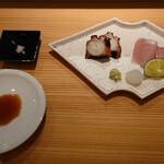 島津 - 佐島の蛸と北海道の鰤（腹と身）