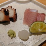 島津 - 佐島の蛸と北海道の鰤（腹と身）