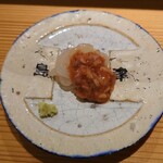 島津 - 富山の白海老と真鯛の酒盗和え