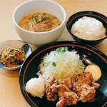 我流風 - ラーメン唐揚げ定食