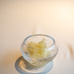 レストラン オオツ - 2021.10 グレープフルーツジュースの瞬間シャーベット 高知産水晶文旦