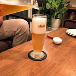 Izakaya Ba-Ri-Fu - タワービールはグラスに移して飲めます