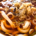 甘楽PA（上り線）フードコート - 舞茸天うどん 舞茸天の油と関東風うどん出汁のコラボ