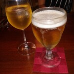 テロワール - トラウベンモスト（ぶどうジュースオーストリア産）白、ノンアルコールビール（サントリーオールフリー）