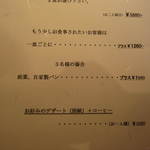 L’ISOLETTA - 店内メニュー