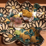 日本料理 永代 - 鯛、雲丹、北寄貝