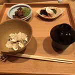 日本料理 永代 - 松茸ご飯、阿波牛牛カツ、鰻