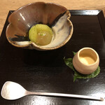 日本料理 永代 - ピオーネとシャインマスカットのゼリー寄せ