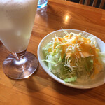 ガネーシャ・ガル　 - セットサラダ・ラッシー