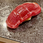 鮨 心白 - 大間の赤身はちょっと水っぽい　もう少し寝かせたら美味しくなるかな