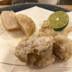 天ぷら料理 さくら - ホタテと白子