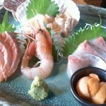 北のランプ亭 - ランチのお刺身定食。