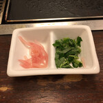 たこつぼ - 甘酢生姜、三つ葉