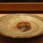 鮨 しみづ - 長崎平戸産カワハギ肝和え