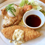 Kokosu - おろしチキンステーキ&白身魚フライランチ　759円
