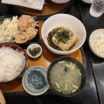 JAPANESE RESTAURANT 食楽 たざわこ - ランチ　唐揚、マカロニ&揚げ出し豆腐