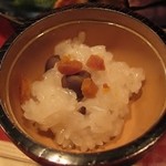 草喰 なかひがし - 11月　カラスミとムカゴ入り飯蒸し