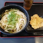 こがね製麺所 - かけうどん￥失念　とり天￥失念