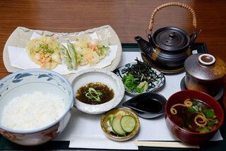 h Shunkatsu Washoku Mamaya - かき揚げ天御膳