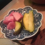 手打ち蕎麦処 火群 - 赤カブと水茄子の漬物