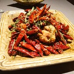 茶禅華 - 四川風鶏のから揚げ唐辛子炒め