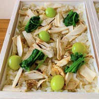 分とく山 - ②特・贅沢弁当の松茸ご飯バージョン