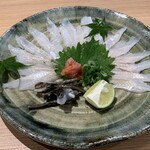 おけしょう鮮魚の海中苑 - 穴子の薄つくり