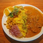 BUS亭 - 鶏のココナッツミルクカレーセット 大盛り