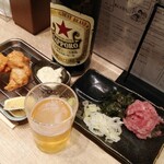 街かど酒場 さんたろう - 最初はやはり瓶ビール