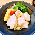 中華そば 深緑 - マイヤーレモンの冷やし中華　美しい盛り付け！