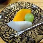 天ぷら たけうち - マンゴー、梨、シャインマスカット