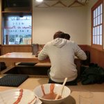 Menya Yuusaku - 店内の掘りごたつ席の風景です