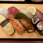 Sushi Genji - 玄治寿司 ランチ御膳 握り7貫と細巻き