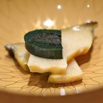 三谷 - アワビ　肝のせ