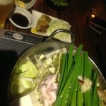 DENRAI - 白いもつ鍋！レバカツ！！馬刺し！！！