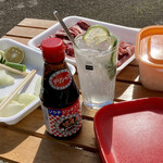 伊藤精肉店 - ソラチジンタレのデリシャスは旨い！カボスのジンリッキー作った、コレも旨い！