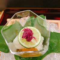 日本料理 直 - 養老豆腐　中には毛蟹・梨・茄子