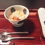 河文 - 季節の果物とシャーベットのデザート