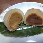 恵那福堂 - 岩清水断面。糸できるときれいに切れると娘に教えてもらいました。