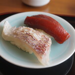 小笹寿し - 鯛と鮪赤身漬け