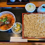 そば屋 五衛門 - キムチ丼セット(1250円)です。