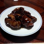 水だき 萬治郎 - 肝・ずり甘辛煮。美味いです！！