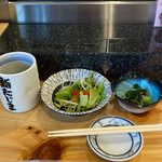 Sushi Tajima - にぎり 1.5人前のサラダ＋小鉢
