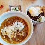 やまや - かけカレーそば&おやこめし