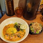 SPICY CURRY 魯珈 - 帆立の明太子コナッツカレー＋ぷちサラダ