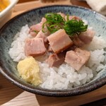 銀座 八五 - 特製肉ご飯(*^^*)