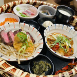 炙り肉寿司 梅田コマツバラファーム - ご飯がすすむ一汁七菜定食