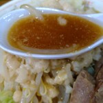 ラーメン二郎 - レンゲで掬と別世界