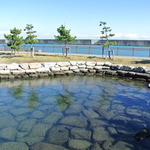 Maguro Chaya - 近くの海と繋がった海水の池（施設ふぃしゅーな）